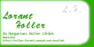 lorant holler business card