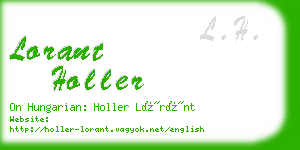 lorant holler business card